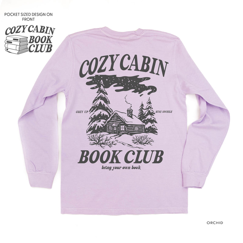 Cozy Cabin Book Club (pf&b) - LONG SLEEVE Comfort Colors Tee