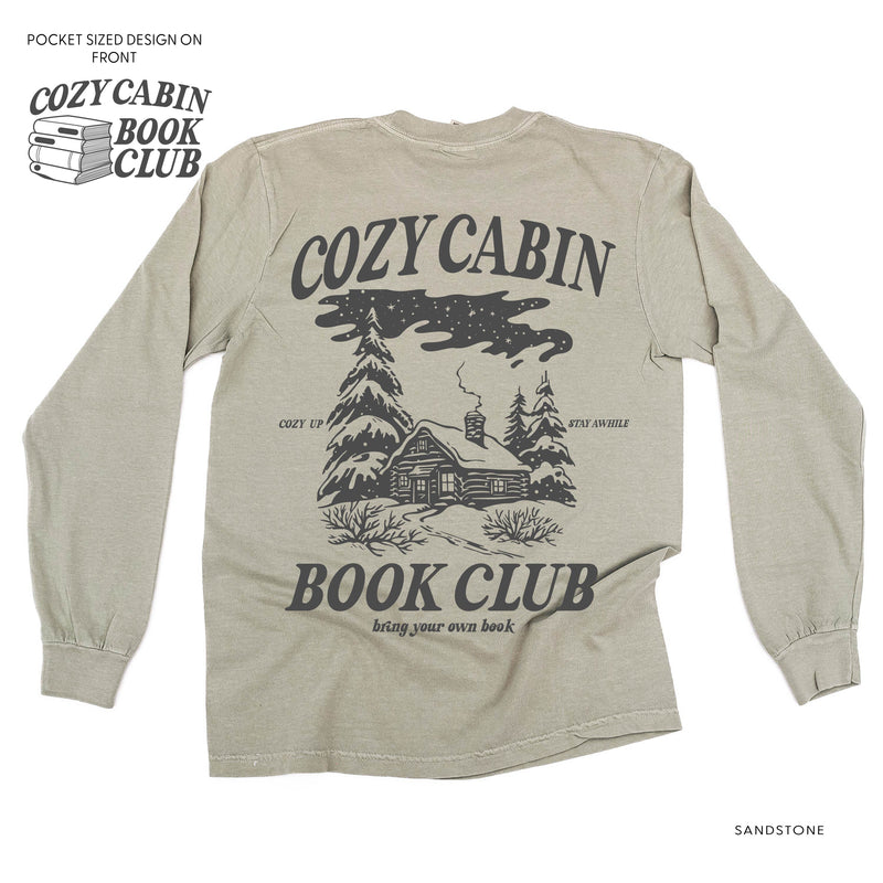 Cozy Cabin Book Club (pf&b) - LONG SLEEVE Comfort Colors Tee