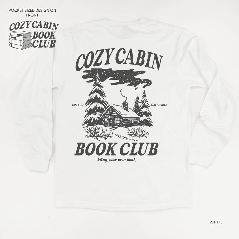 Cozy Cabin Book Club (pf&b) - LONG SLEEVE Comfort Colors Tee