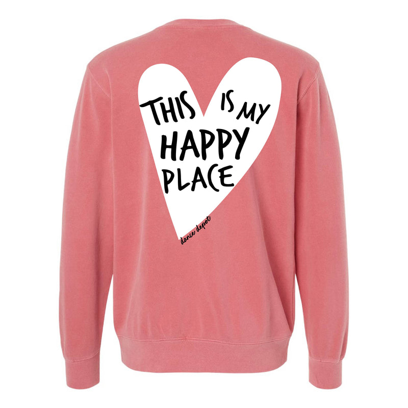 Dance Depot - This Is My Happy Place - Pigment Crewneck Sweatshirt