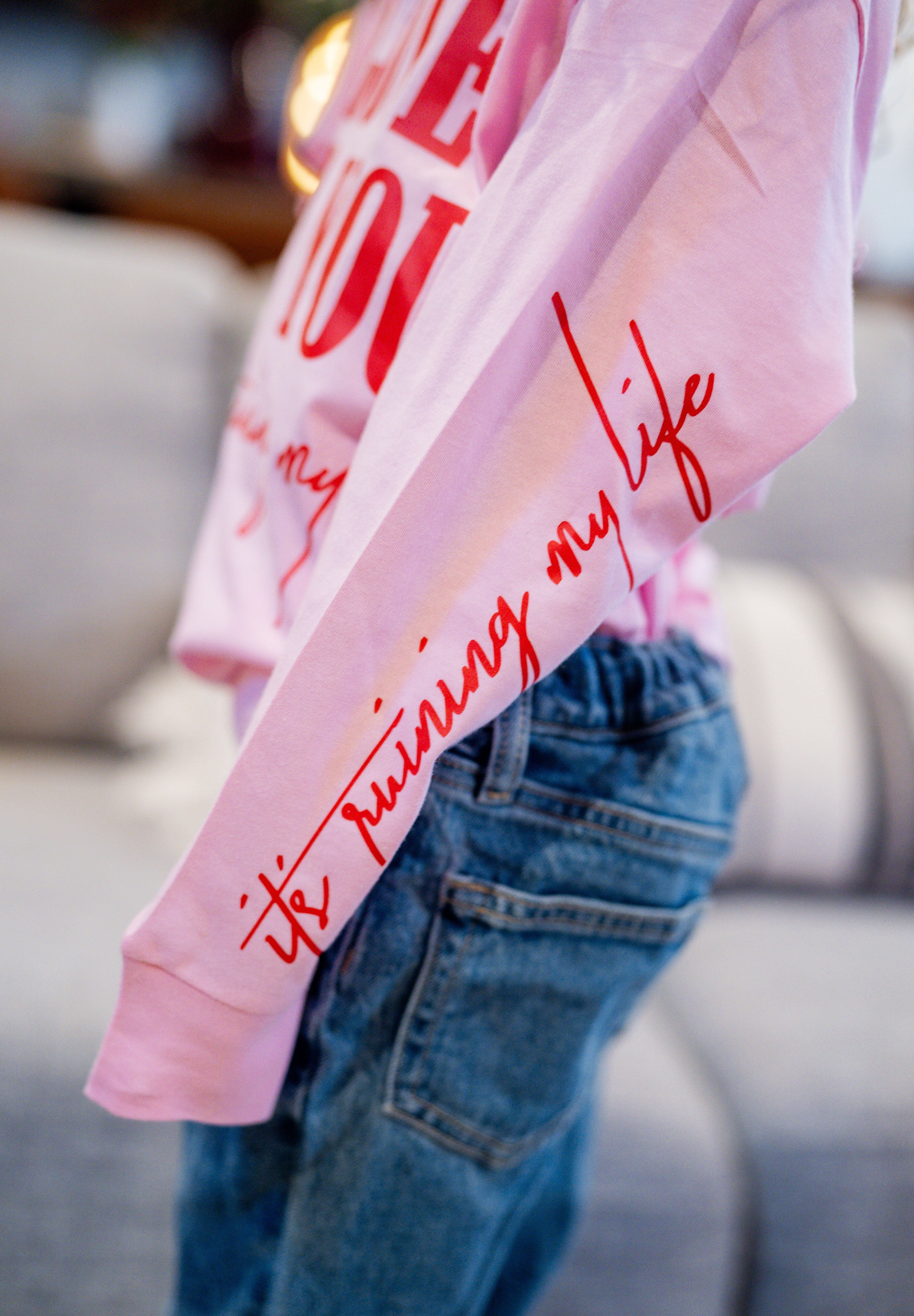 I Love You, It's Ruining My Life (sd & bd) - Child Pink LONG SLEEVE Tee Little Mama Shirt Shop