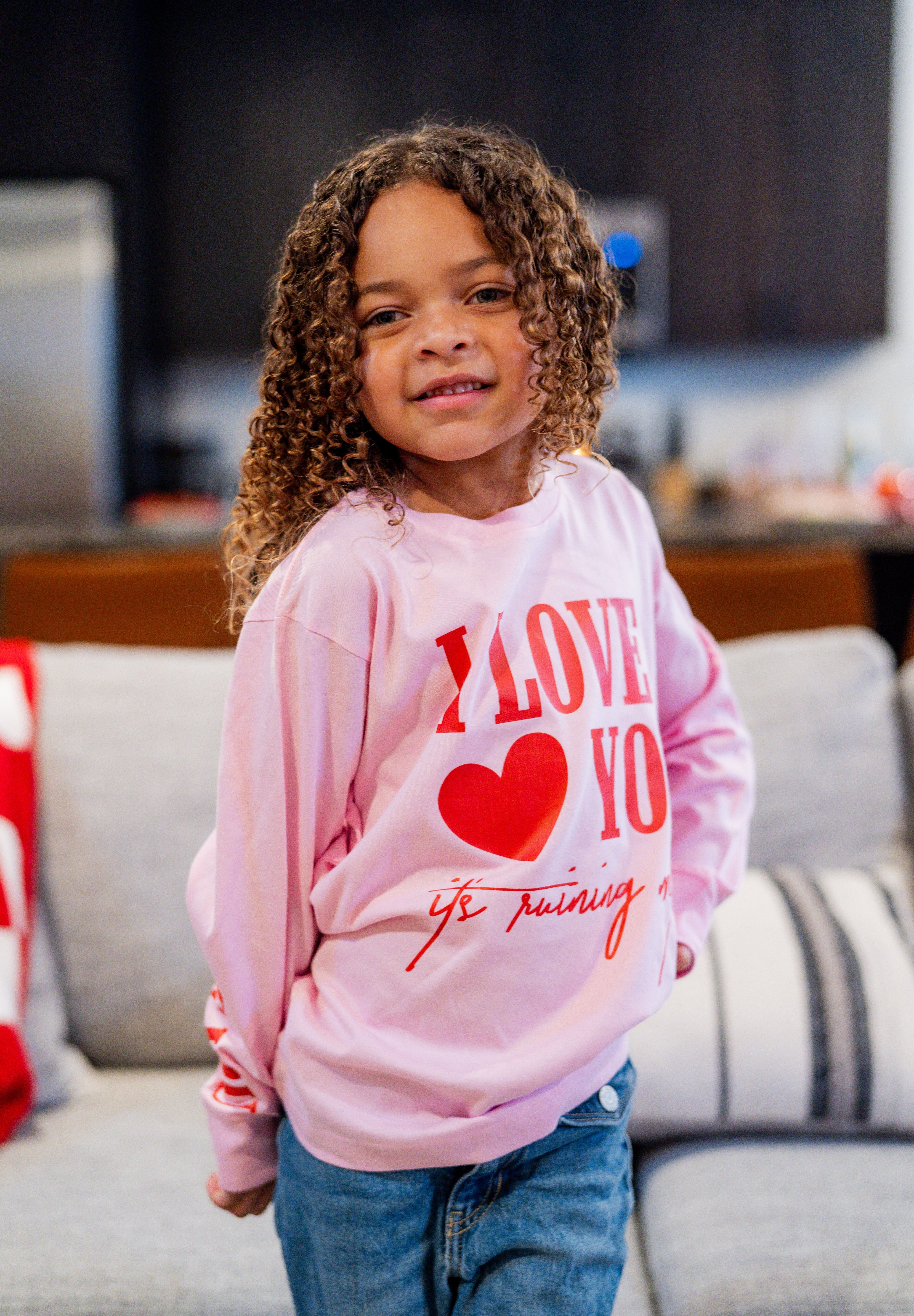 I Love You, It's Ruining My Life (sd & bd) - Child Pink LONG SLEEVE Tee Little Mama Shirt Shop
