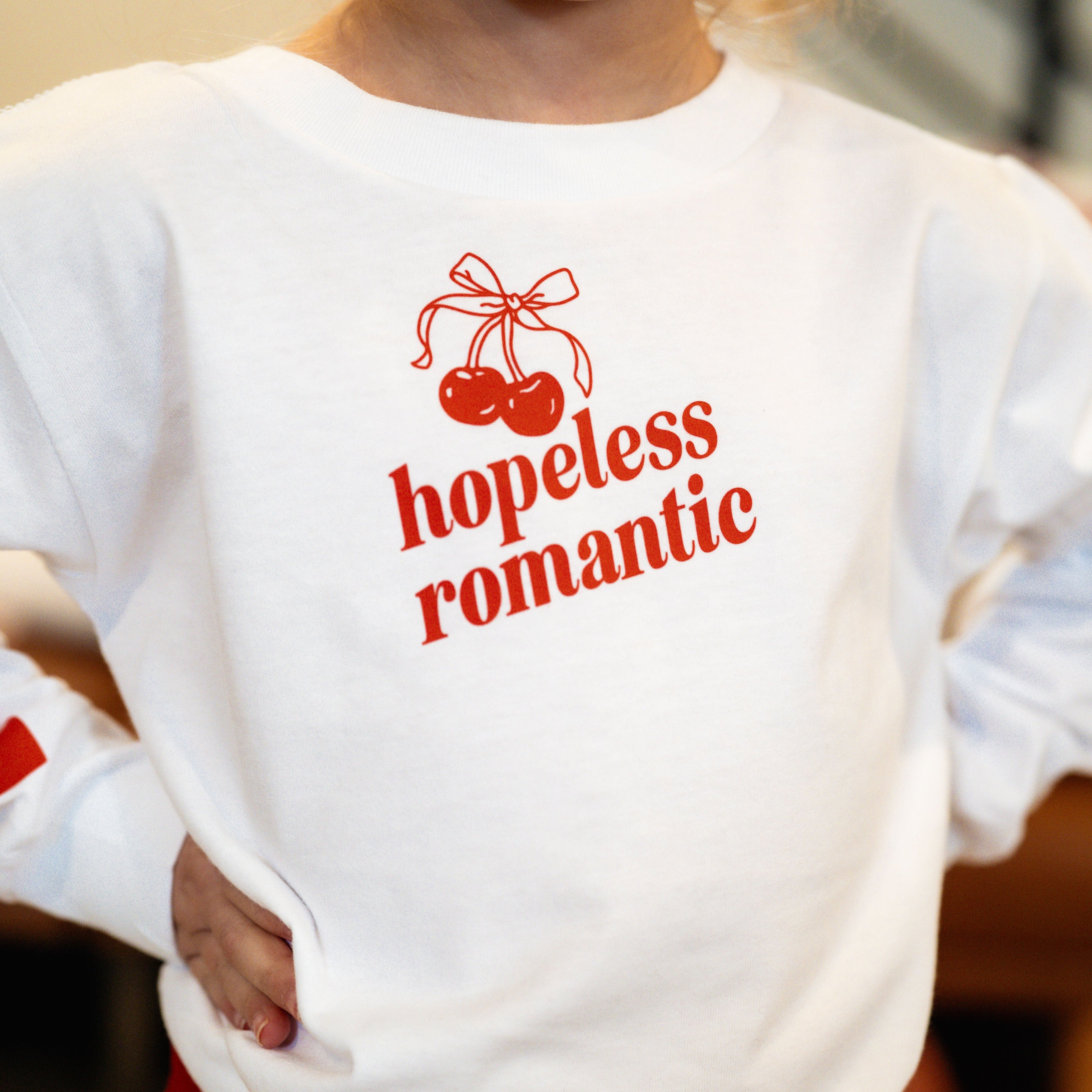 Hopeless Romantic (center&sd) - Child Long Sleeve Tee Little Mama Shirt Shop