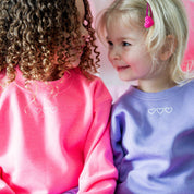 Love Notes - Outline Heart Trio (center&sd) - Child Sweater Little Mama Shirt Shop