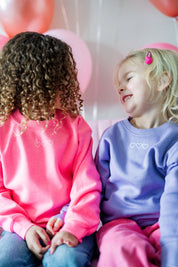 Love Notes - Outline Heart Trio (center&sd) - Child Sweater Little Mama Shirt Shop