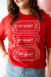 Ticket To My Heart - Comfort Colors Tee Little Mama Shirt Shop