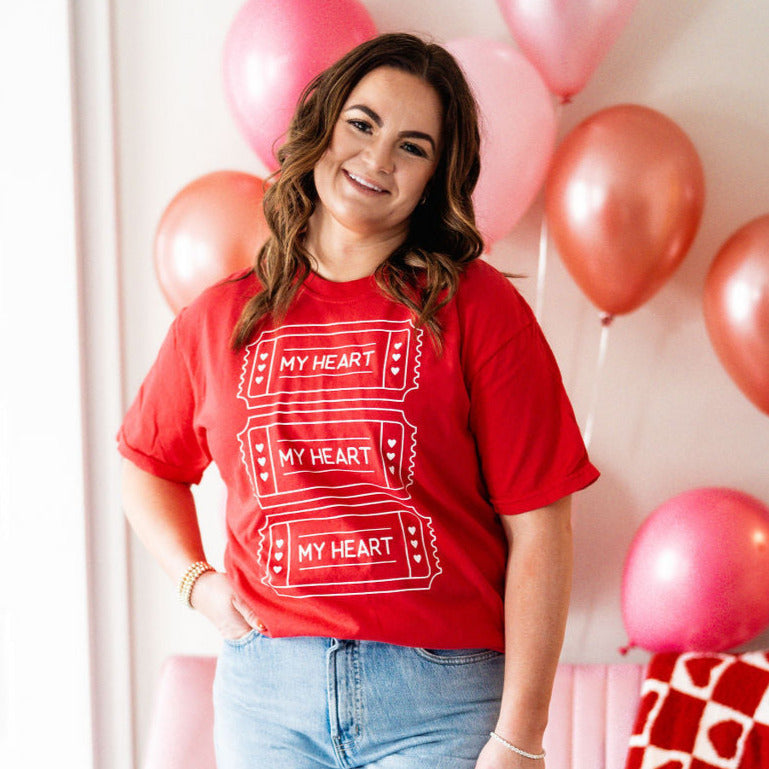 Ticket To My Heart - Comfort Colors Tee Little Mama Shirt Shop