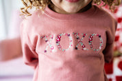 Embroidered - Floral XOXO - Child Sweater Little Mama Shirt Shop