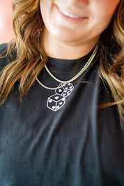 Lucky In Love - Dice (center & hd & b) - Comfort Colors Tee Little Mama Shirt Shop