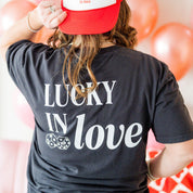 Lucky In Love - Dice (center & hd & b) - Comfort Colors Tee Little Mama Shirt Shop