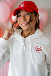 Embroidered/Printed (pf&b) - Girl Power - Basic Fleece Hoodie - Adult Size Little Mama Shirt Shop LLC