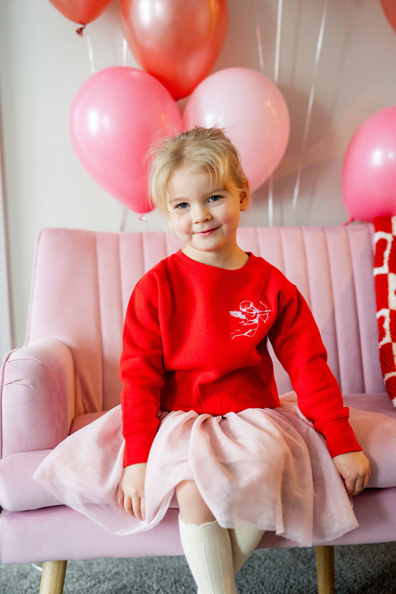 Embroidered/Printed (pf&b) - Lovestruck Cupid - Child Sweater