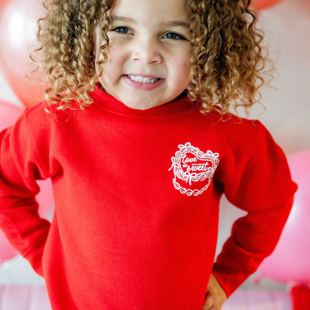 Love Is Sweet (pocket) - Child Sweater Little Mama Shirt Shop