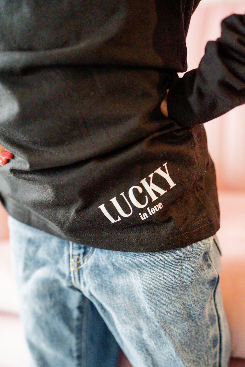 Lucky In Love - Dice (center & hd & b) - Child LONG SLEEVE Tee