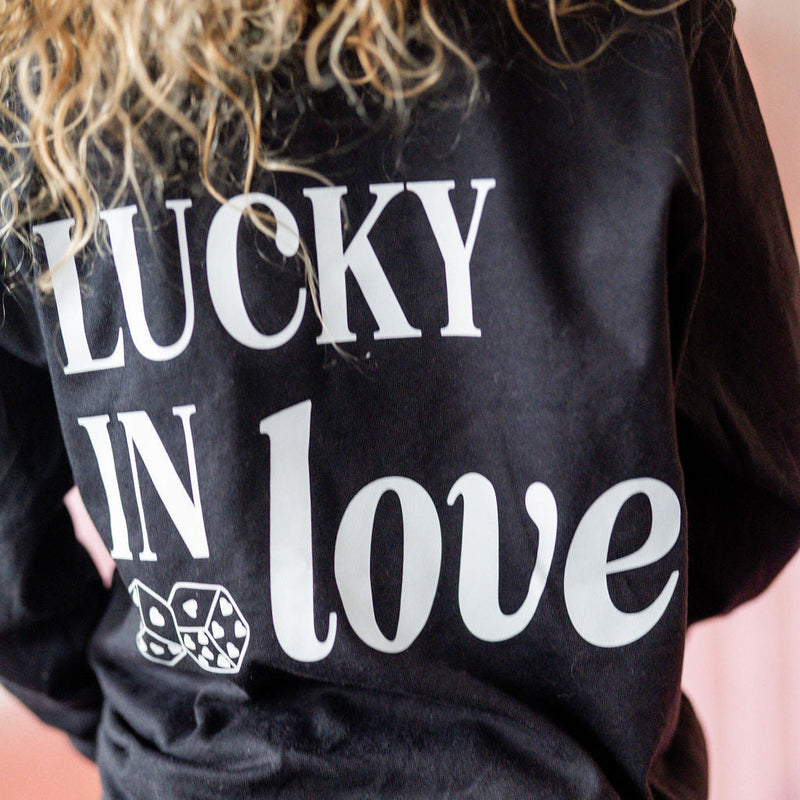 Lucky In Love - Dice (center & hd & b) - Child LONG SLEEVE Tee