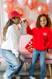 Embroidered/Printed (pf&b) - Girl Power - Basic Fleece Hoodie - Adult Size Little Mama Shirt Shop LLC