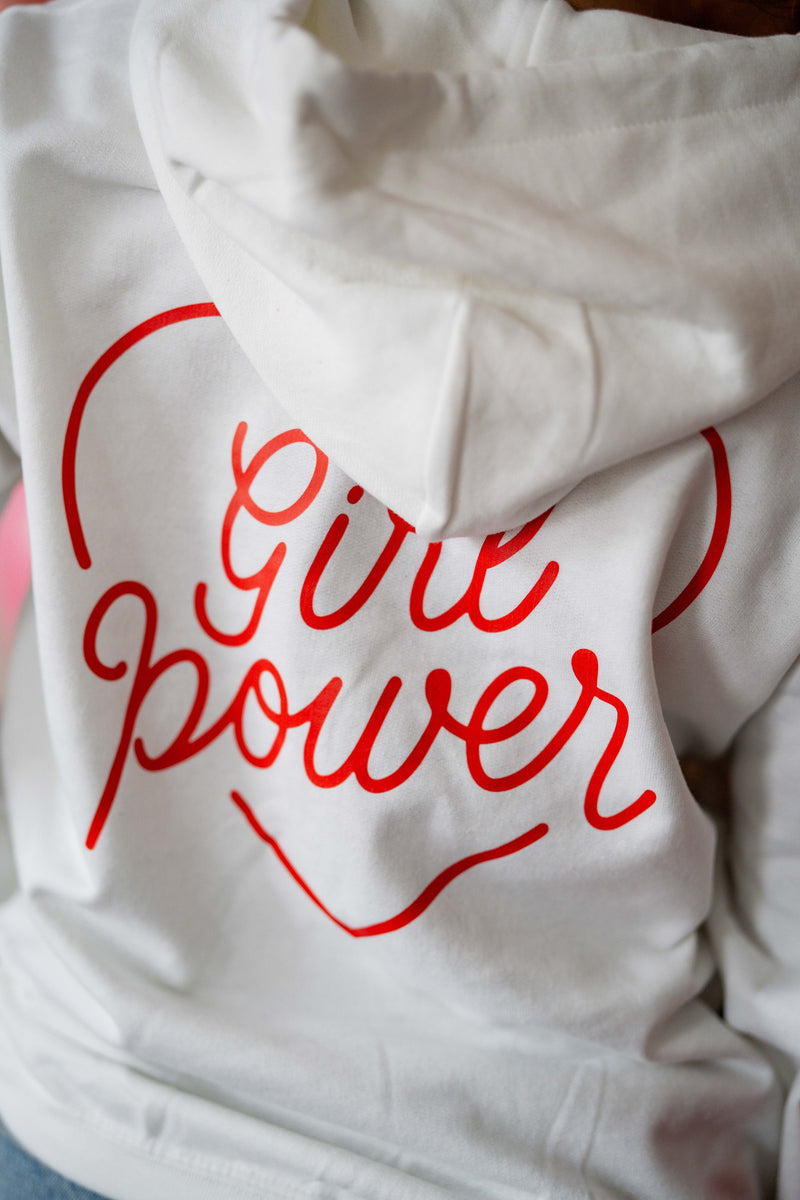 Embroidered/Printed (pf&b) - Girl Power - Basic Fleece Hoodie - Child Size