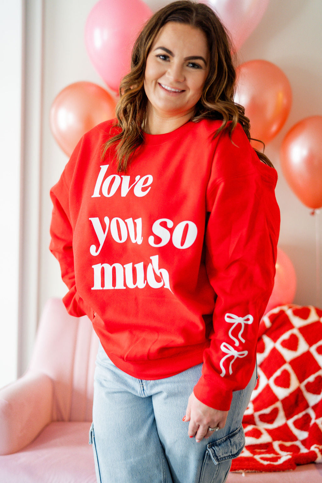 Love You So Much - ILYSM (w&sd) - BASIC Fleece Little Mama Shirt Shop LLC