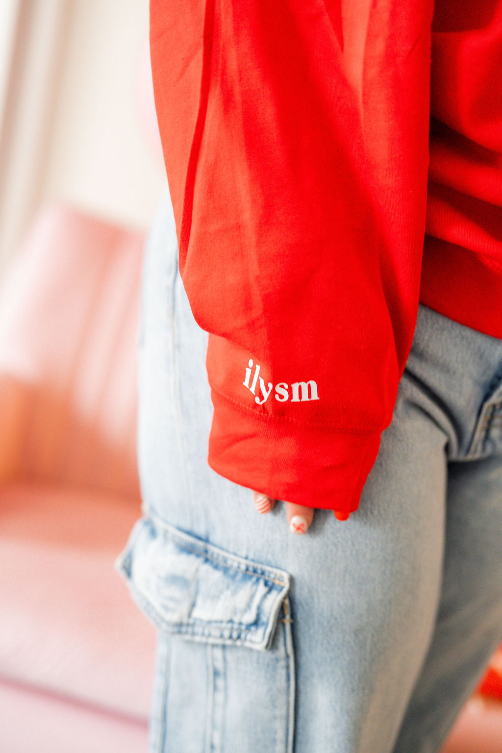 Love You So Much - ILYSM (w&sd) - BASIC Fleece Little Mama Shirt Shop LLC