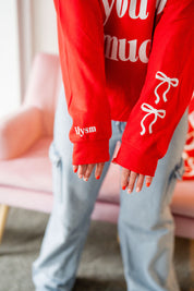 Love You So Much - ILYSM (w&sd) - BASIC Fleece Little Mama Shirt Shop LLC