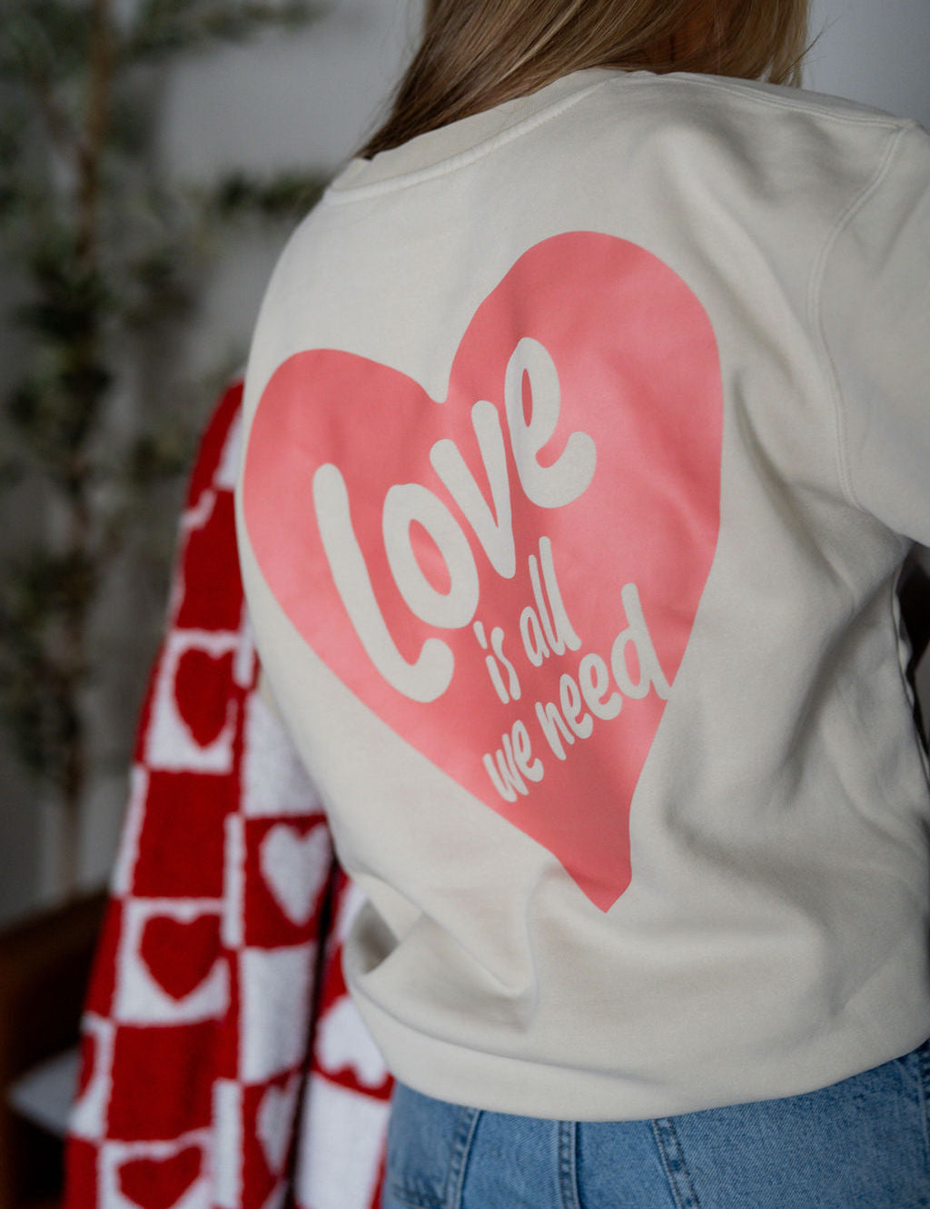Love Is All We Need (pf&b) - PIGMENT Crewneck Little Mama Shirt Shop LLC