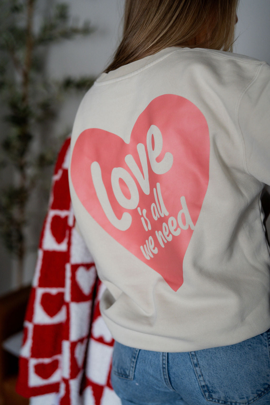Love Is All We Need (pf&b) - PIGMENT Crewneck Little Mama Shirt Shop LLC