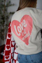 Love Is All We Need (pf&b) - PIGMENT Crewneck Little Mama Shirt Shop LLC