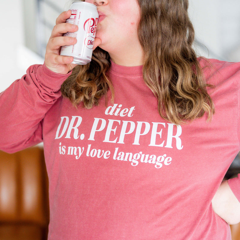 Diet Dr. Pepper Is My Love Language (sd) - LONG SLEEVE Comfort Colors Tee