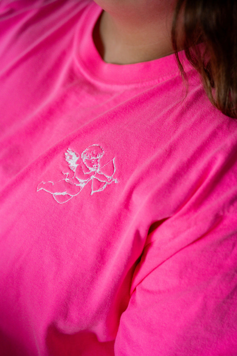 Embroidered/Printed (pf&b) - Lovestruck Cupid - Comfort Colors Tee