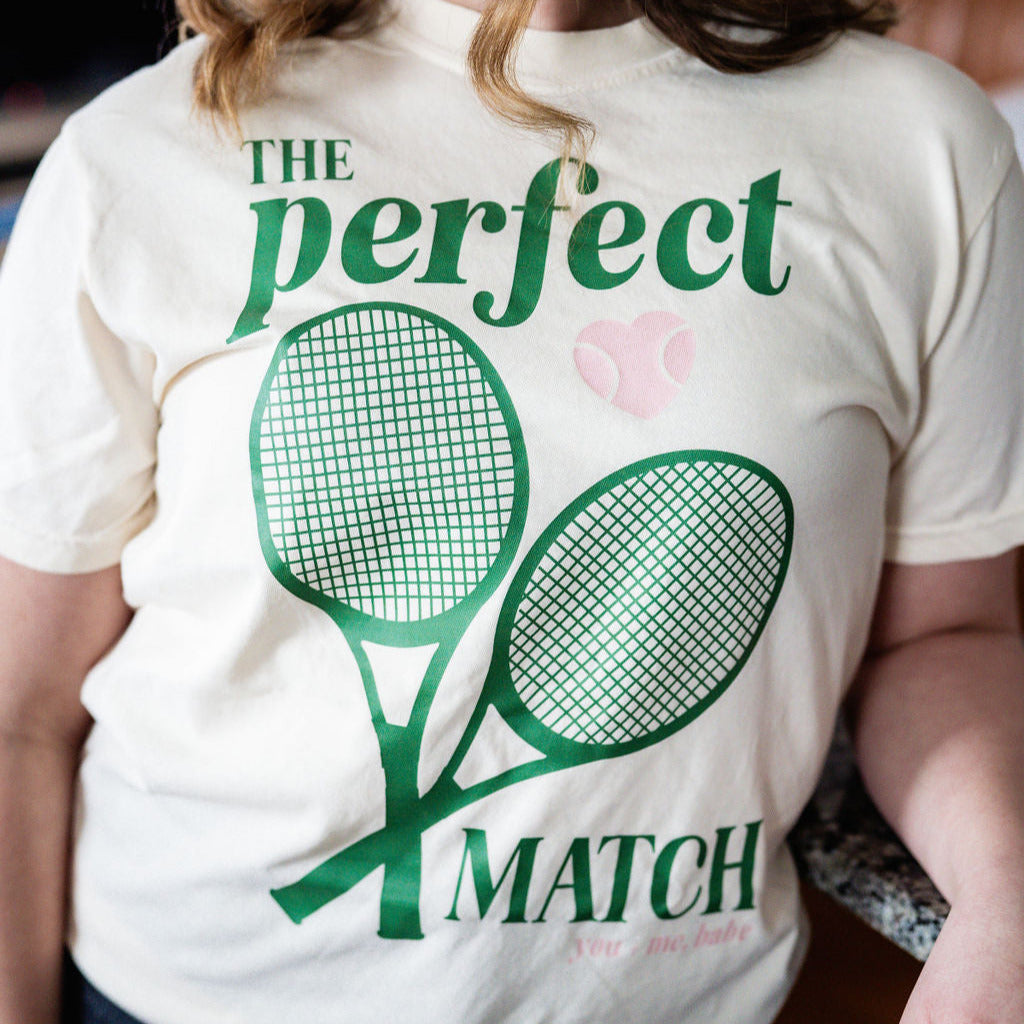 Tennis - The Perfect Match - Comfort Colors Tee Little Mama Shirt Shop