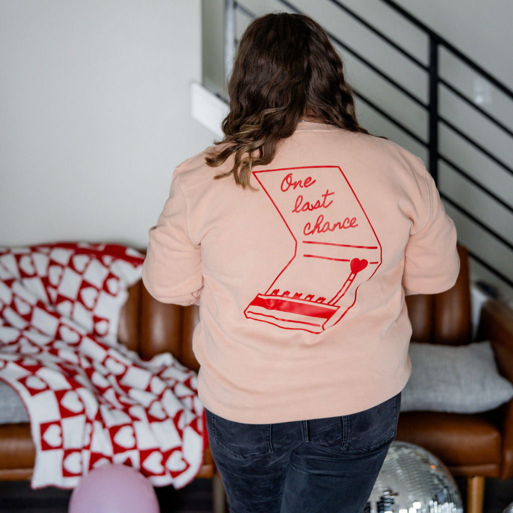 Embroidered/Printed PIGMENT Crewneck (pf&b) - One Last Chance Little Mama Shirt Shop LLC
