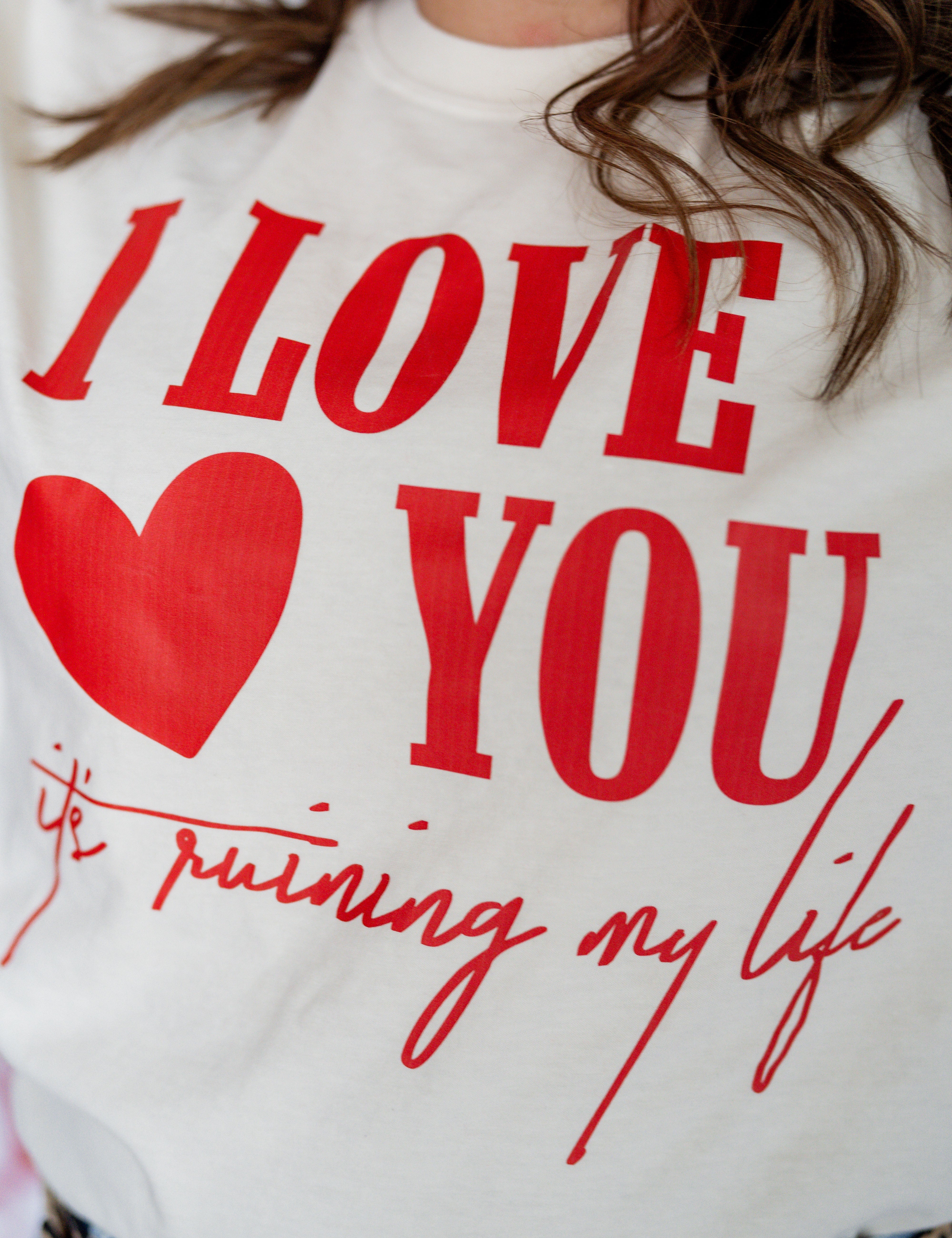 I Love You, It's Ruining My Life (sd & bd) - LONG SLEEVE Comfort Colors Tee Little Mama Shirt Shop