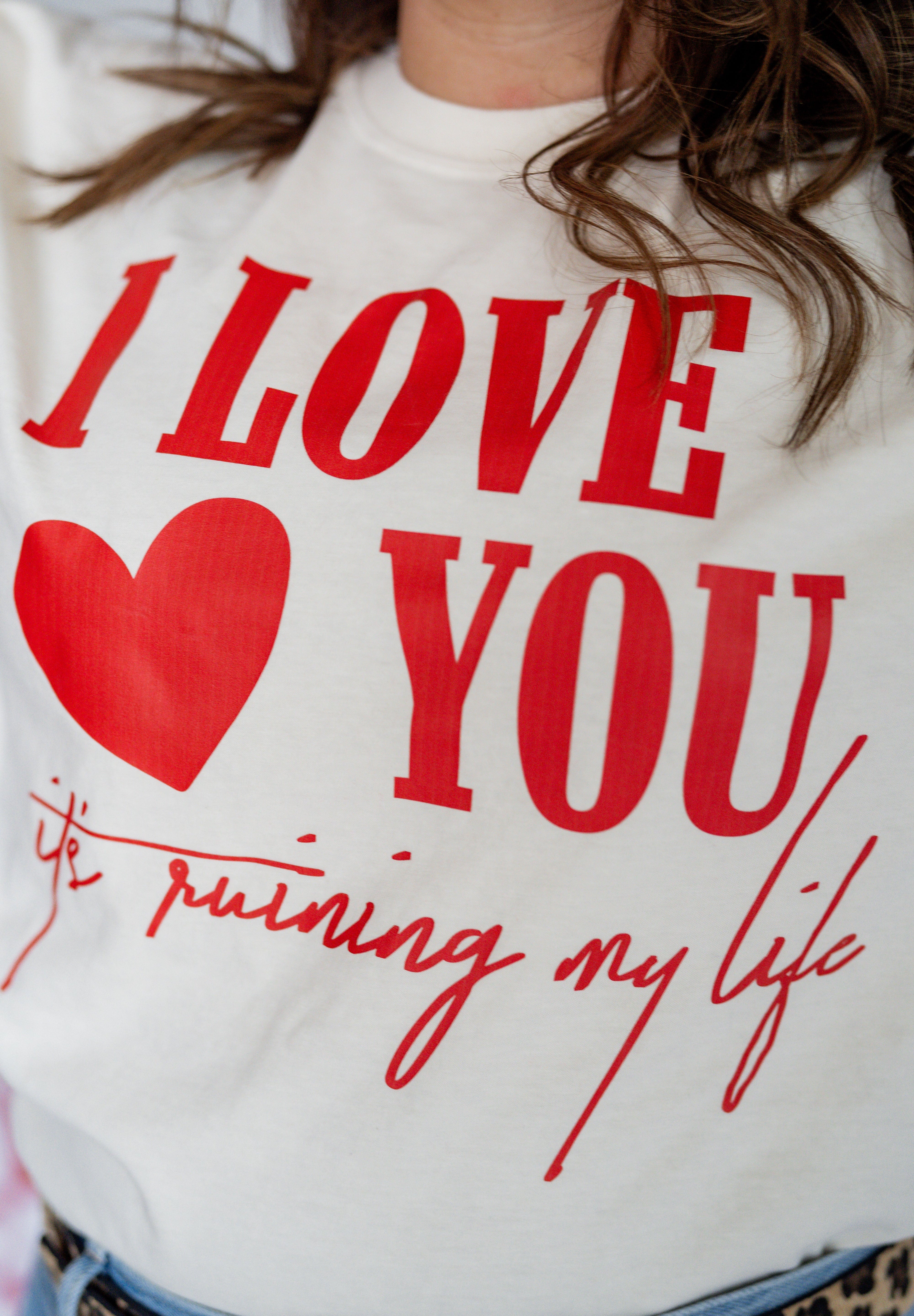 I Love You, It's Ruining My Life (sd & bd) - LONG SLEEVE Comfort Colors Tee Little Mama Shirt Shop