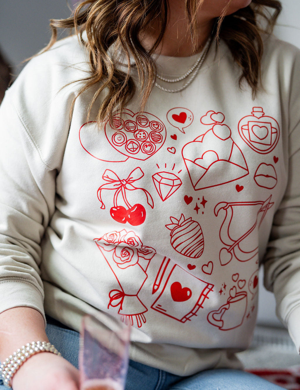 Romantic Collage - BASIC Fleece Little Mama Shirt Shop LLC