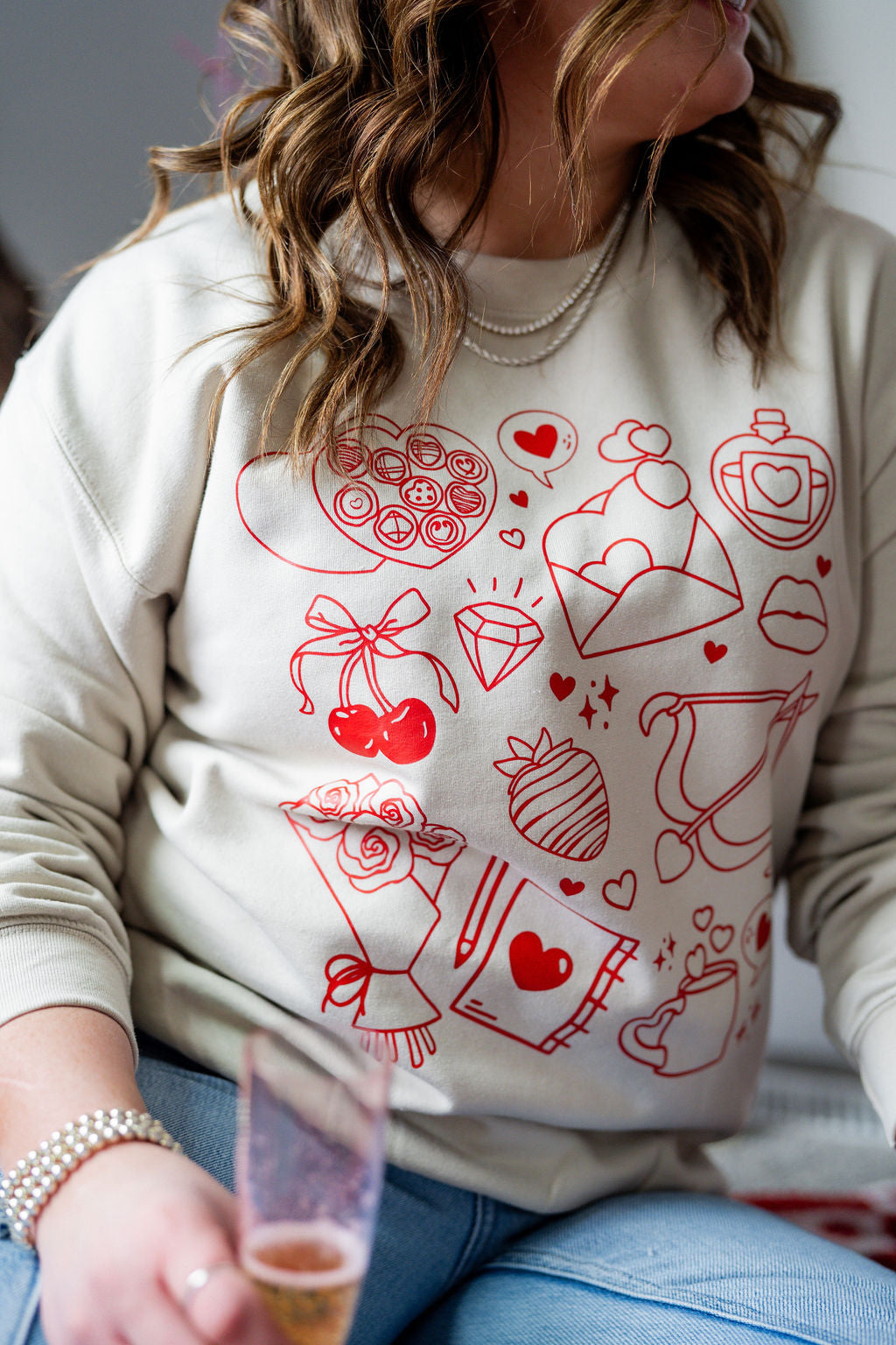 Romantic Collage - BASIC Fleece Little Mama Shirt Shop LLC