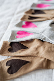 2025 LMSS® LOVE NOTES - Adult Size HEART CREW SOCKS Little Mama Shirt Shop LLC