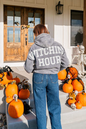Witching Hour Halloween Vintage Hoodie | Women's Spooky Sweatshirt Little Mama Shirt Shop LLC