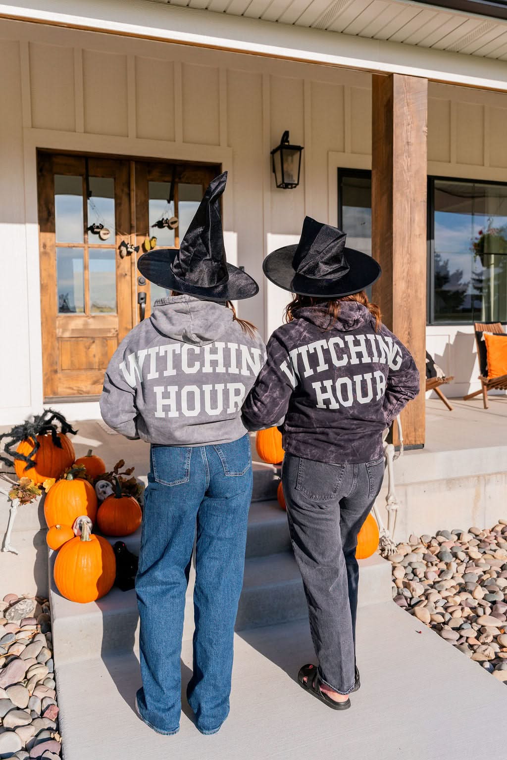 Witching Hour Halloween Vintage Hoodie | Women's Spooky Sweatshirt Little Mama Shirt Shop LLC