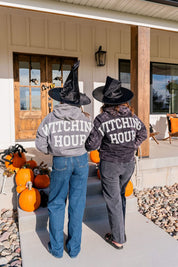 Witching Hour Halloween Vintage Hoodie | Women's Spooky Sweatshirt Little Mama Shirt Shop LLC
