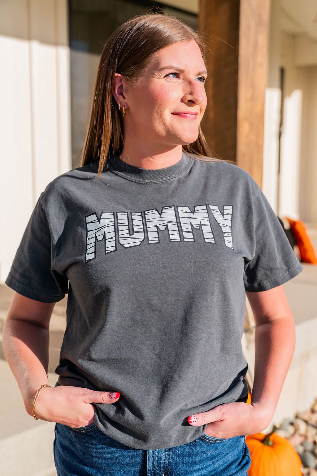 'Mummy' Halloween Comfort Colors Tee | Women's Halloween T-Shirt Little Mama Shirt Shop LLC