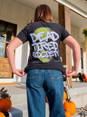 Dead Tired Society Halloween Black Comfort Colors Tee | Mom & Dad Halloween Shirt Little Mama Shirt Shop LLC