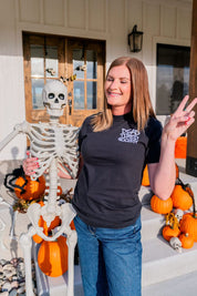 Dead Tired Society Halloween Black Comfort Colors Tee | Mom & Dad Halloween Shirt Little Mama Shirt Shop LLC