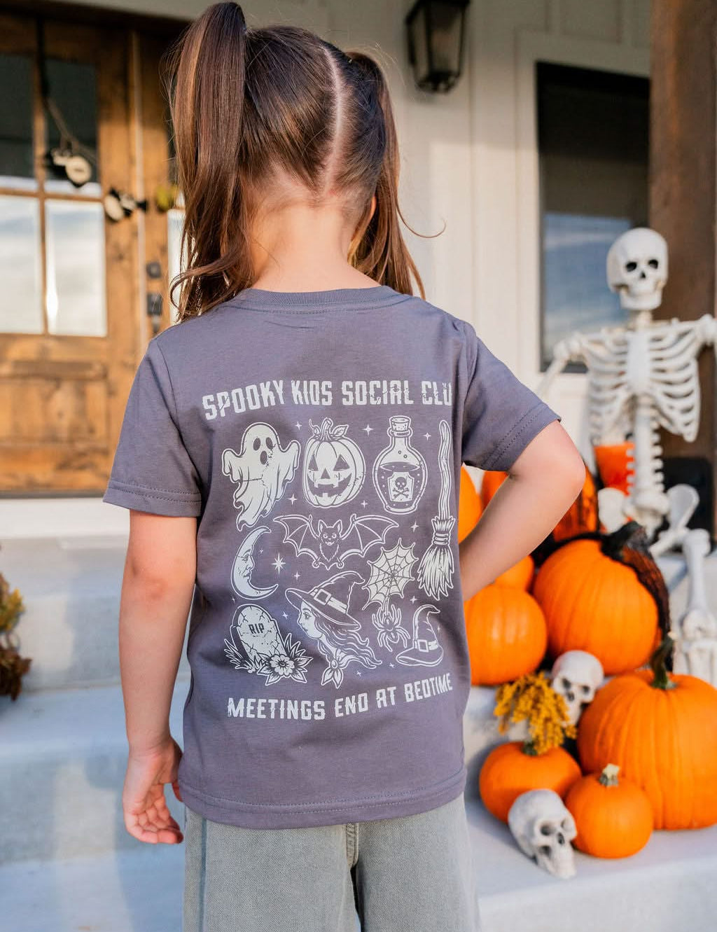 Spooky Kids Social Club Child Tee | Kids Halloween T-Shirt Little Mama Shirt Shop LLC
