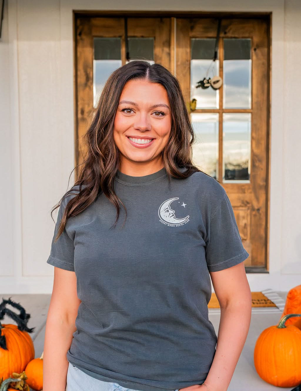 Spooky Moms Social Club Halloween Comfort Colors Tee | Mom Halloween Shirt Little Mama Shirt Shop LLC