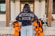 Witching Hour Halloween Vintage Hoodie | Women's Spooky Sweatshirt Little Mama Shirt Shop LLC