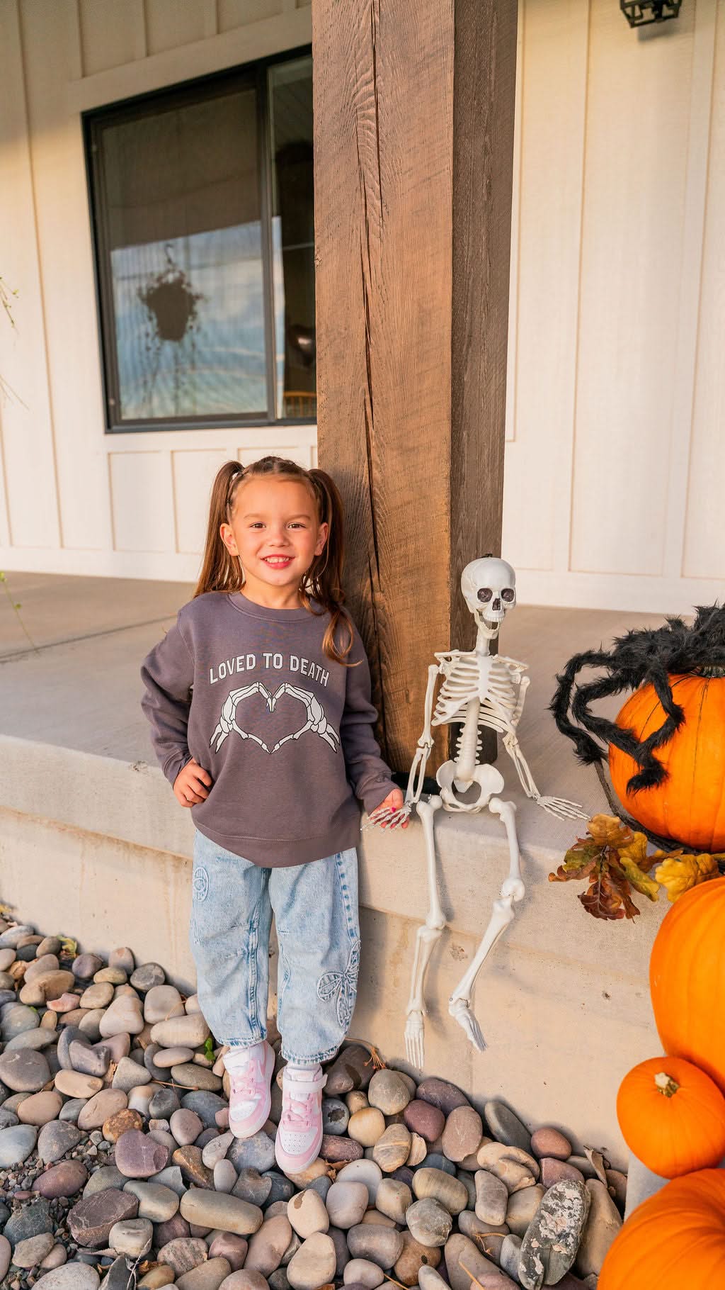 'Love You To Death' Halloween Child Crewneck | Kids Halloween Sweatshirt Little Mama Shirt Shop LLC
