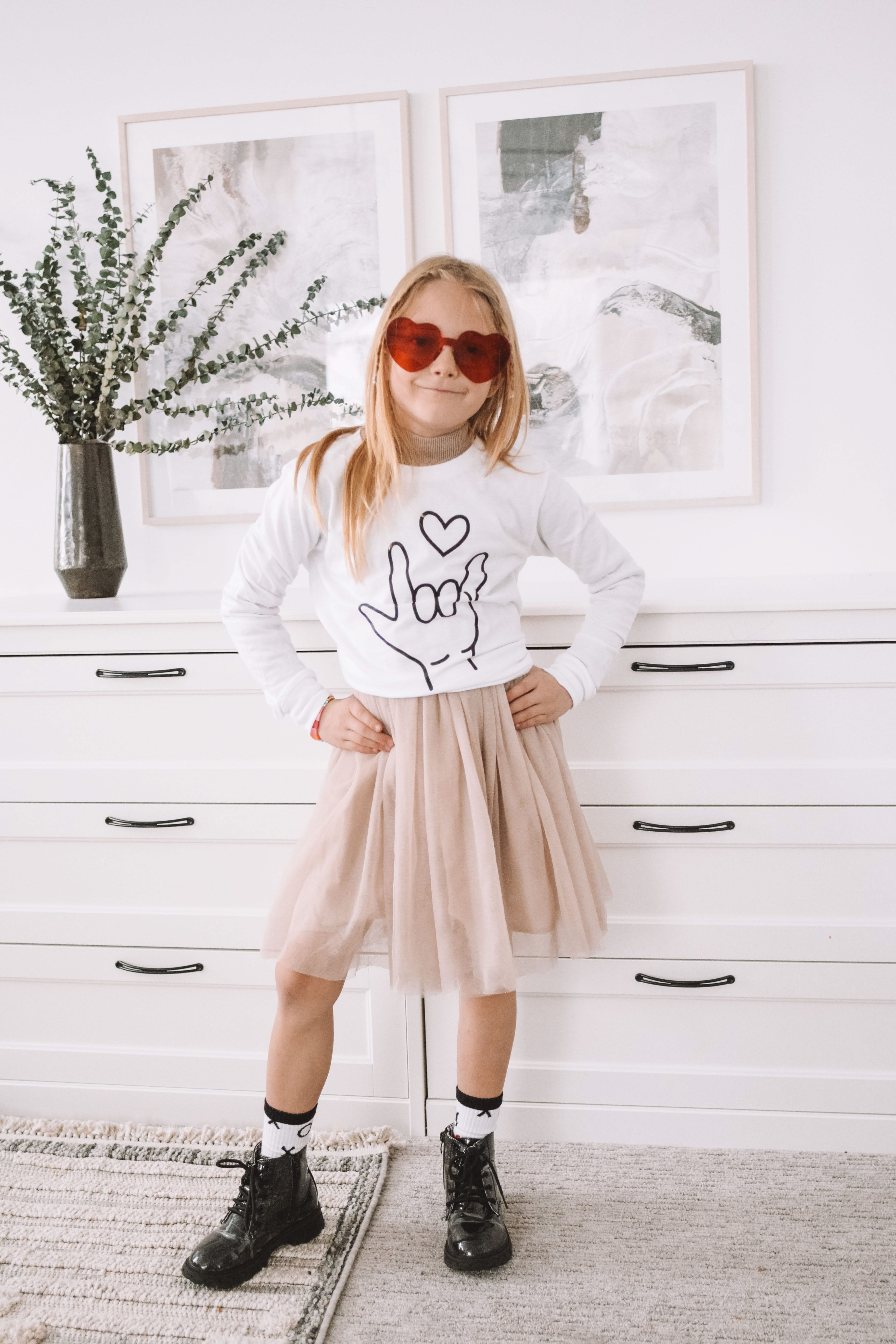 Sign Language - I Love You - Child LONG SLEEVE Tee Little Mama Shirt Shop