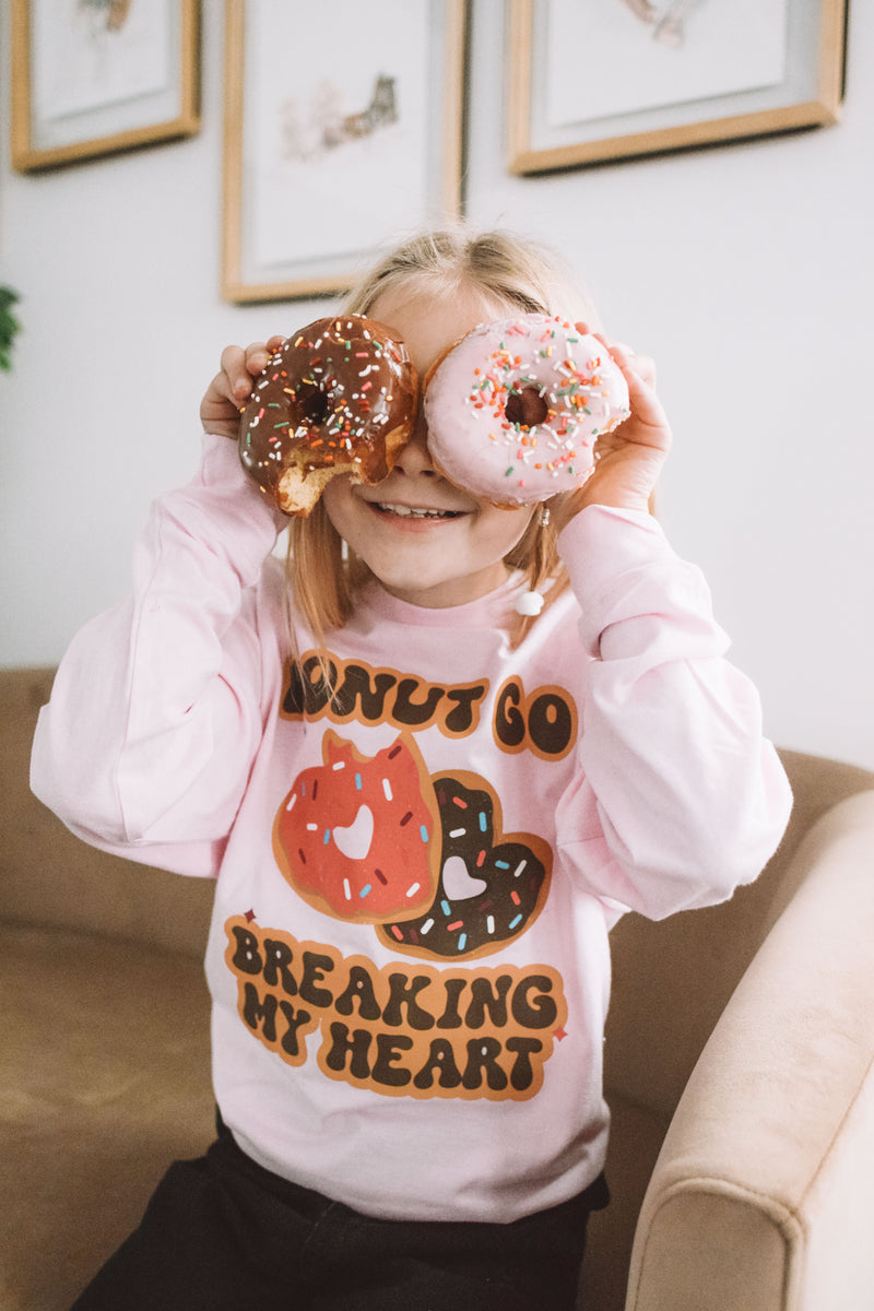 Donut Go Breaking My Heart - Child LONG SLEEVE Tee