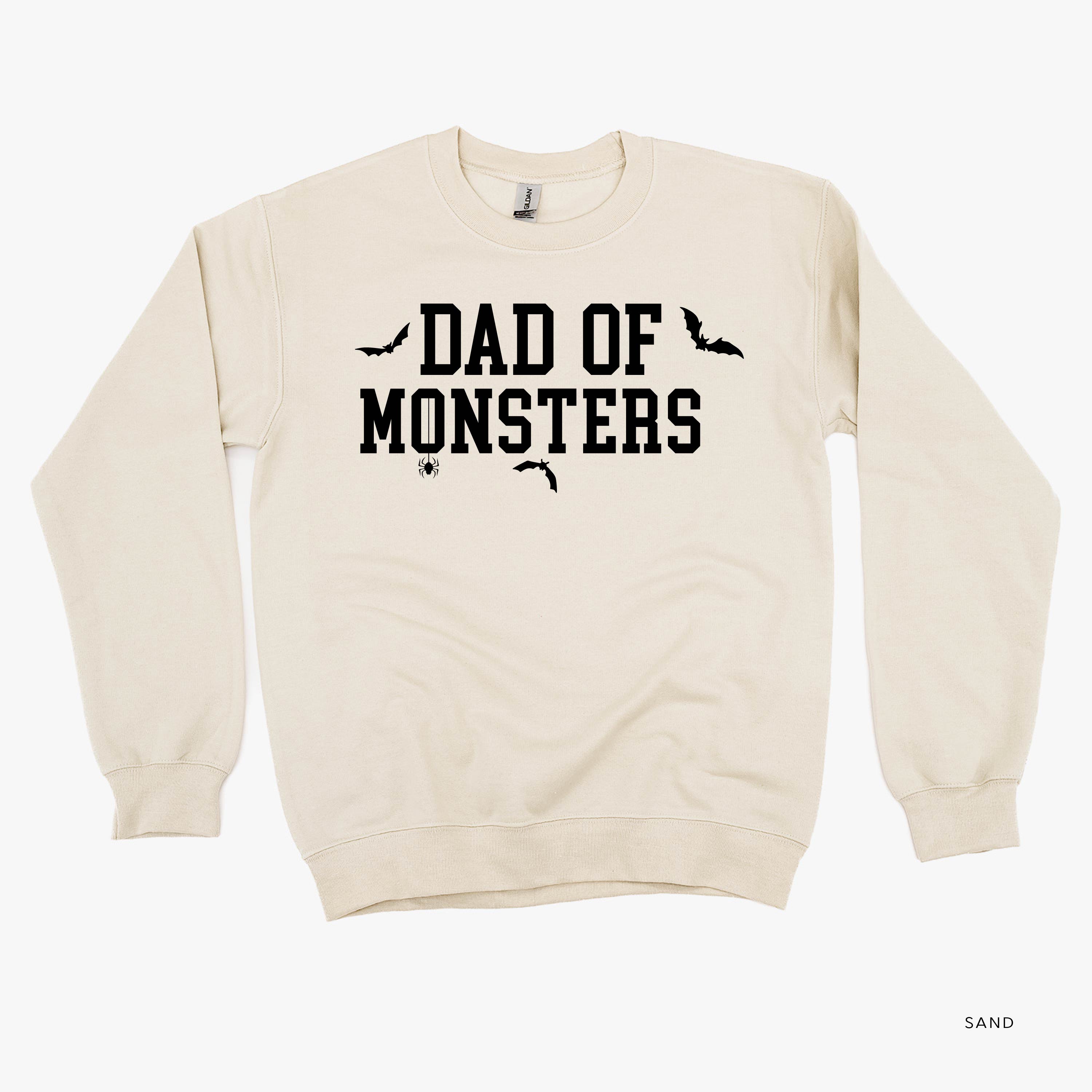 Dad of Monsters - Basic Fleece Crewneck Little Mama Shirt Shop LLC