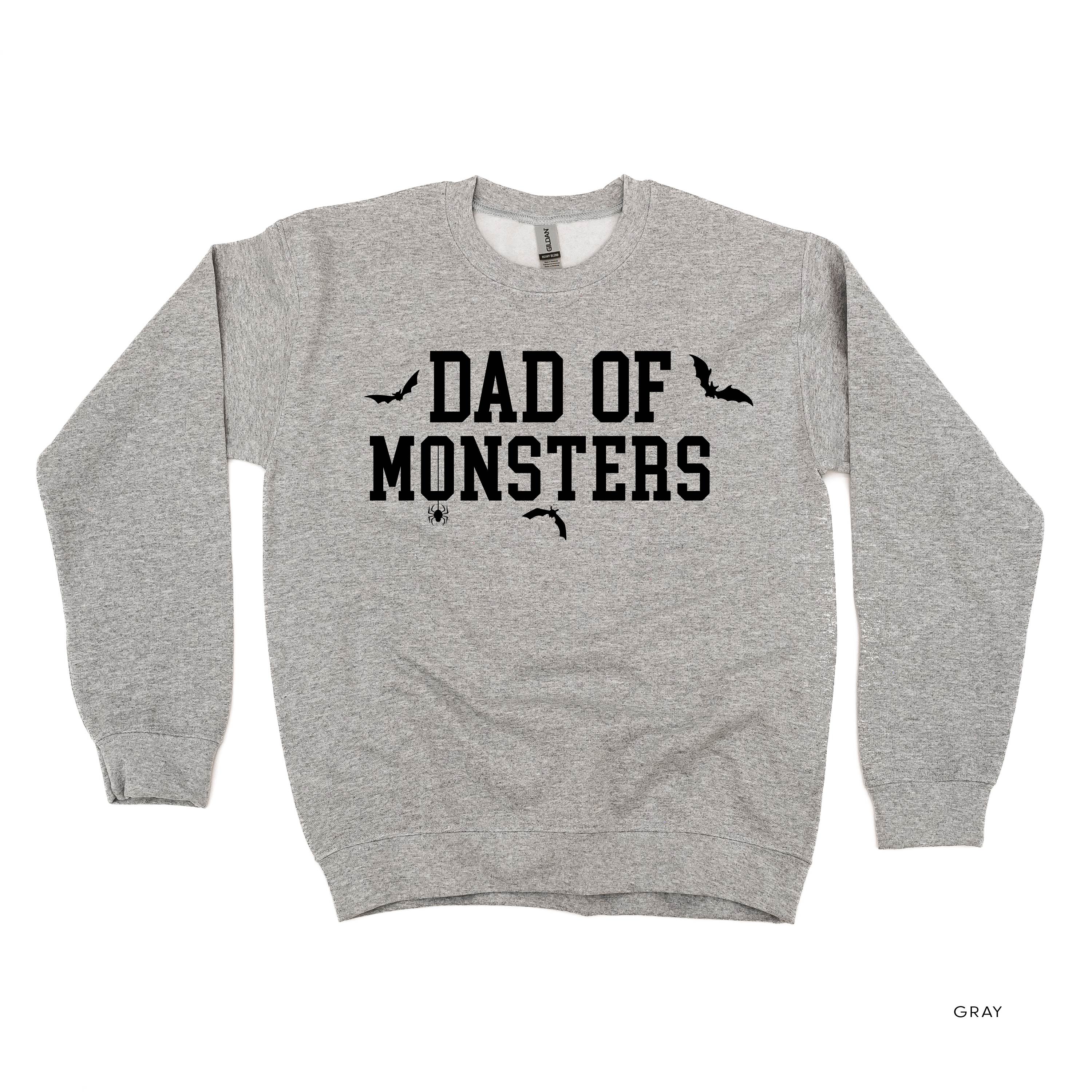 Dad of Monsters - Basic Fleece Crewneck Little Mama Shirt Shop LLC